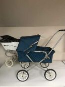 A mid twentieth century Silver Cross doll's pram together with one other