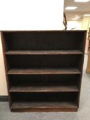 A set of rosewood open bookshelves