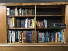 Five shelves of assorted books including three volumes Wilsons Border Tales, Punch,