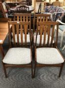Four teak G Plan style dining chairs