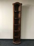 A set of corner bookshelves