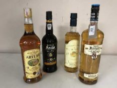 Four bottles of alcohol inc.