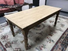 A pine farmhouse table,