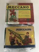 Three early boxed Meccano sets