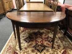 A Georgian mahogany d-shaped side table