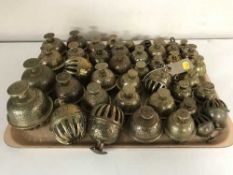 A collection of assorted of brass bells - Tibetan prayer etc