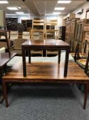 A Danish rosewood coffee table and a lamp table (2)