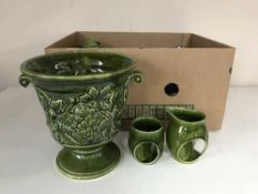 Two boxes of china, glass and plated ware inc.