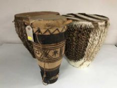 Three African hand drums