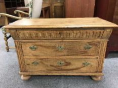 A late 19th century oak chest
