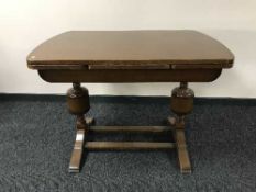 An oak pull out dining table