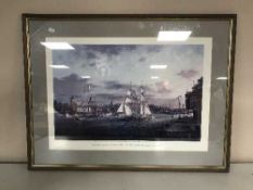 A framed print -Sea Cadet training brig T. S.