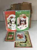 Eleven boxes of greetings and Christmas cards