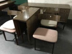 A six piece melamine dining room suite