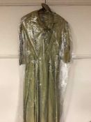 A crate 20th century baby's clothing, Victorian underwear, lady's clothing, 1940's coat,