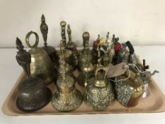 A collection of assorted of metal bells - Eastern,