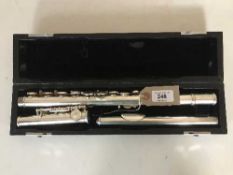 A Trevor James, flute, model 10ix, in case.
