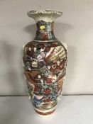 A large Japanese Kutani ware vase