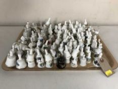 A collection of miniature china bells
