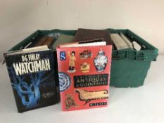 Four crates of early twentieth century and later books, Dictionarys, novels,