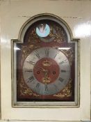 A painted longcased clock with decorative metal dial, Svendborg,