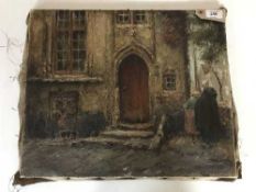 Alfred Joseph Auguste Van Neste (Belgian 1874-1969) : La Porte Rouge, oil on canvas, signed,