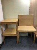 A pair of Danish side tables by Mobler and a TOT dining table (3)