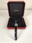 A Lady's 18ct white gold Cartier wristwatch, Ref.