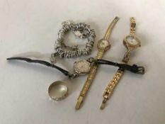 A 9ct gold band ring, 3.