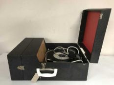 A mid twentieth century Dansette Trent record player with built in speakers