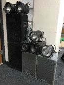 A pair Vector PA speakers,
