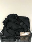 A box of policeman's tunic, dress trousers,