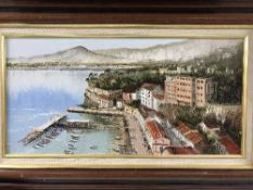 Dallas K Taylor : Continental harbour scene, oil on board, signed, framed.