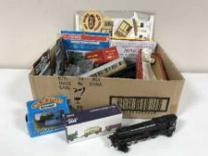 A box of assorted rolling stock, carriages,