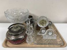 A tray of lead crystal inc.