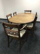 A eight piece Regency style dining room suite