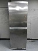 A Beko silver fridge freezer