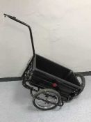 A bike trailer with hitch