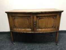 A Victorian mahogany d-shaped wash stand