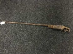 An antique rifle barrel,