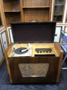 A mid 20th century walnut cased radiogram