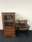 An audio cabinet, nest tables, stool, Coffee table,