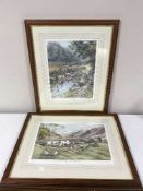 Two signed Judy Boyes limited edition prints - farming scenes and a Heaton Cooper print
