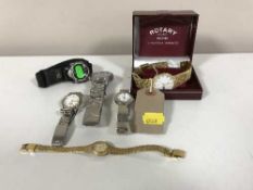 A boxed gent's Rotary wrist watch and a bag of Rotary watch,