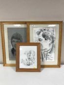 Three pine framed sketches