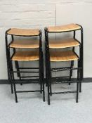 Twenty one stacking school stools
