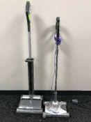 GTec Air Ram electric cordless vac and a GTec electric cordless sweeper