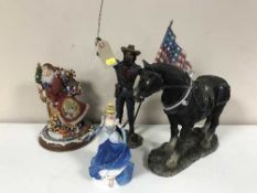 A tray of Leonardo Collection figure - General Custer,