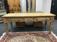 A pine farmhouse Victorian style three drawer dresser