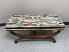 A Victorian mahogany duet stool